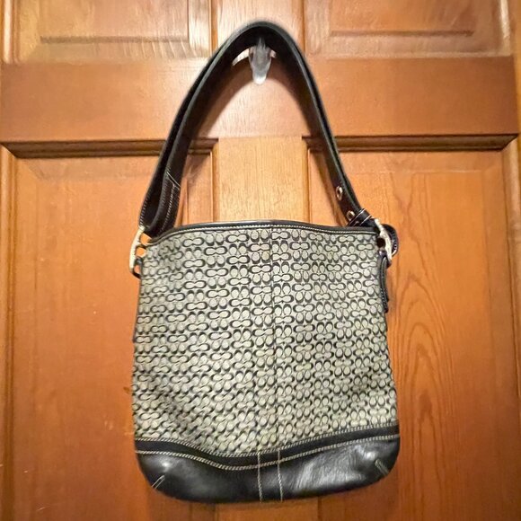 Coach Black and Cream Crossbody Bag - Picture 1 of 9